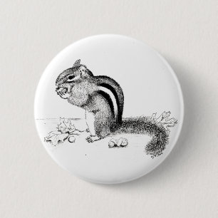 Chapa Redonda De 5 Cm Chipmunk