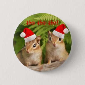 Chapa Redonda De 5 Cm Chipmunks de Santa