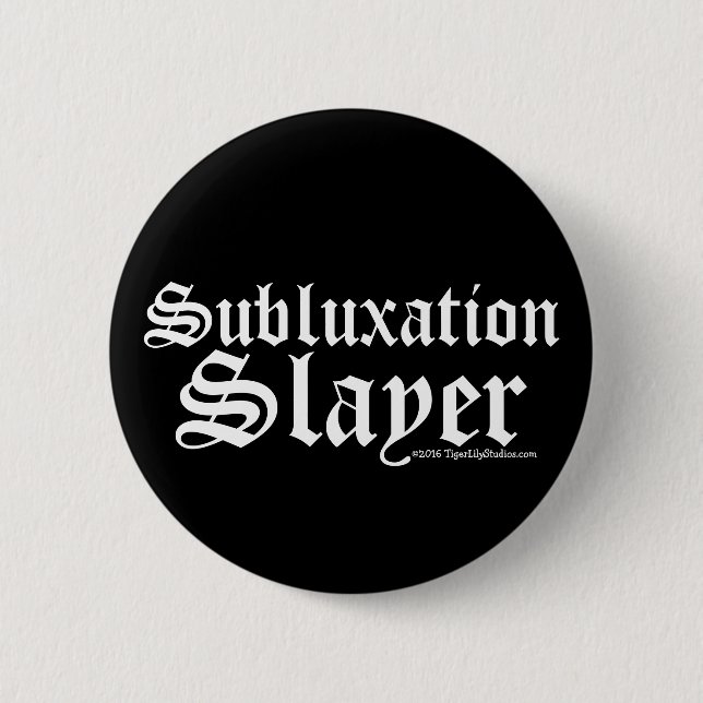 Chapa Redonda De 5 Cm Chiropráctico de subluxación diversa (Anverso)