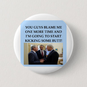 Chapa Redonda De 5 Cm chiste anti de George w arbusto obama