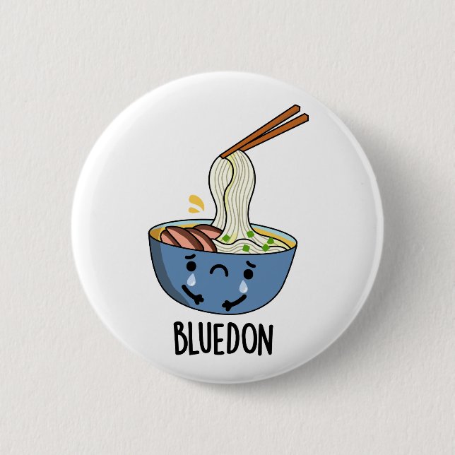 Chapa Redonda De 5 Cm Chiste de Udon Azul-don  (Anverso)