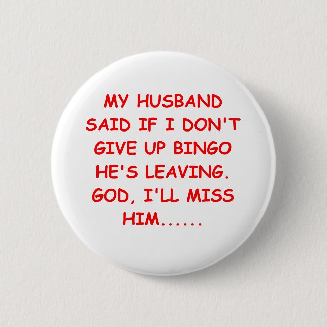 Chapa Redonda De 5 Cm Chiste del BINGO (Anverso)