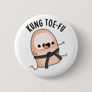 Chapa Redonda De 5 Cm Chiste del dedo gordo divertido de Kung Toe-fu