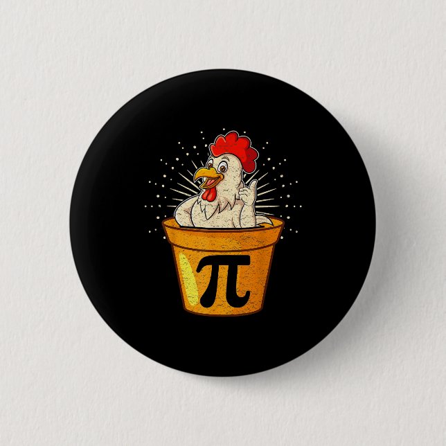 Chapa Redonda De 5 Cm Chiste divertido de matemáticas de olla de pollo p (Anverso)
