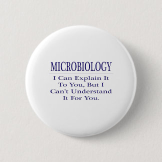 Chapa Redonda De 5 Cm Chiste microbiólogo .. Explicar no entender
