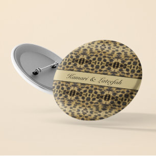 Chapa Redonda De 5 Cm chita psicodélica, personalizable de África salvaj