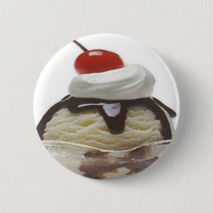 Chapa Redonda De 5 Cm Chocolate Ice Cream Sundae