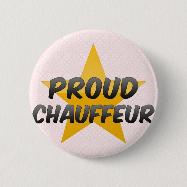 Chapa Redonda De 5 Cm Chófer orgulloso (Anverso)