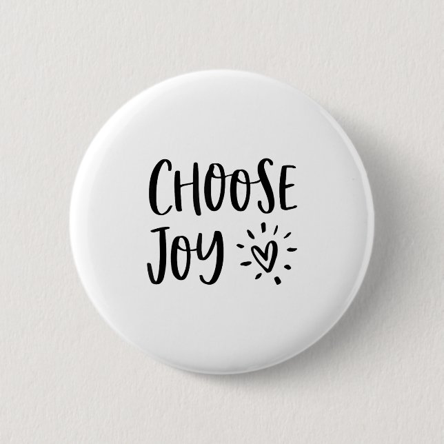 Chapa Redonda De 5 Cm Choose Joy Hapness Heart Insrational Motivational  (Anverso)