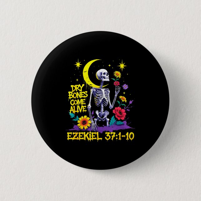 Chapa Redonda De 5 Cm Christian Bible Verse Dry Bones Come Alive Ezekiel (Anverso)