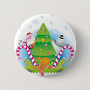 Chapa Redonda De 5 Cm christmas