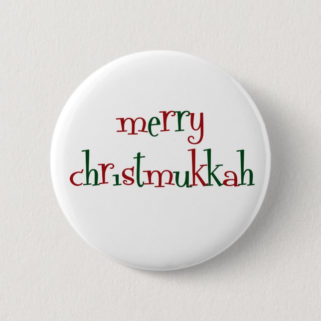 Chapa Redonda De 5 Cm christmukkah (Anverso)