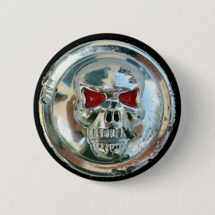 CHAPA REDONDA DE 5 CM CHROME SKULL