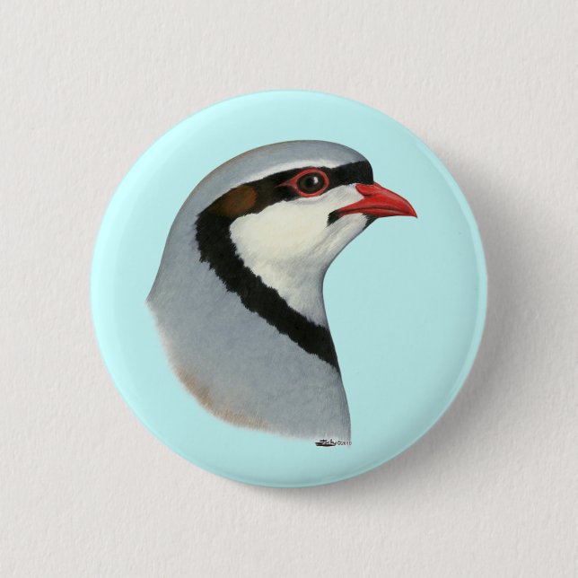 Chapa Redonda De 5 Cm Chukar: Cabeza de perdigón (Anverso)