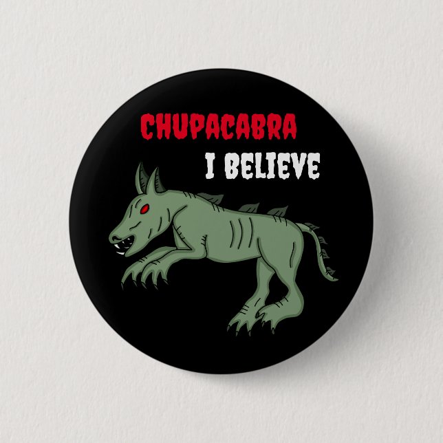 Chapa Redonda De 5 Cm Chupacabra | Creo (Anverso)