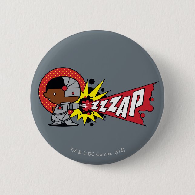 Chapa Redonda De 5 Cm Ciber cañón cibernetico (Anverso)