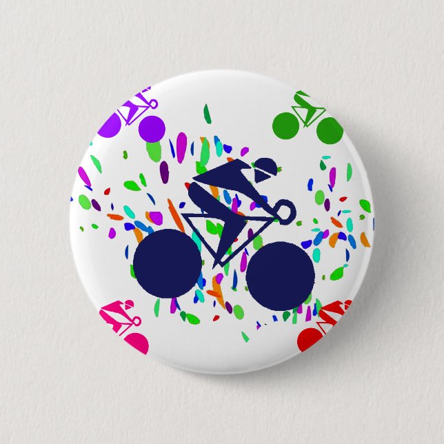 CHAPA REDONDA DE 5 CM CICLISMO (Anverso)