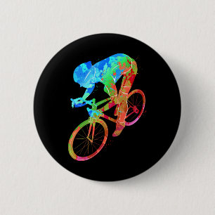 Chapa Redonda De 5 Cm Ciclismo Resumen Viajero En Bicicleta Atleta
