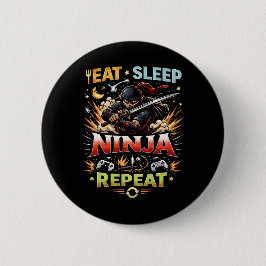 Chapa Redonda De 5 Cm Ciclo de vida de ninja