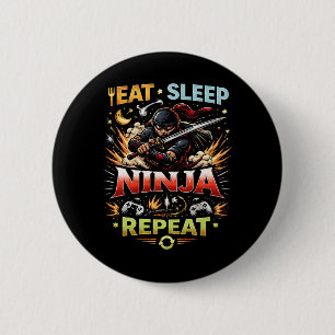 Chapa Redonda De 5 Cm Ciclo de vida de ninja