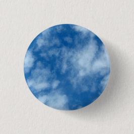 Chapa Redonda De 5 Cm Cielo azul con fotografía de la naturaleza de las 