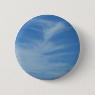 Chapa Redonda De 5 Cm Cielo azul con nubes blancas Foto abstracta de la