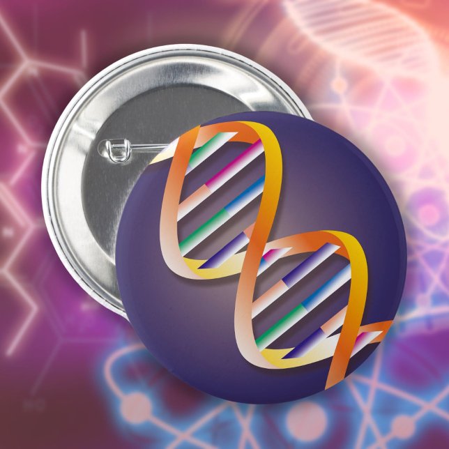 Chapa Redonda De 5 Cm Ciencia médica destacada de ADN (DNA Spotlight Medical Science Button)
