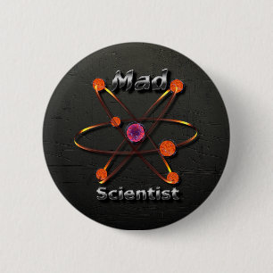 Chapa Redonda De 5 Cm Científico enojado