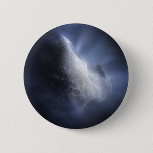 Chapa Redonda De 5 Cm Cierre Ilustrativo Del Comet Tempel.