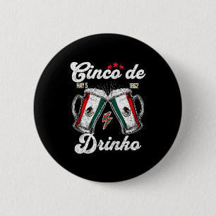Chapa Redonda De 5 Cm Cinco de drinko fiesta mexicana 5 de mayo cerveza