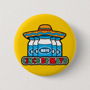 Chapa Redonda De 5 Cm Cinco De Mayo
