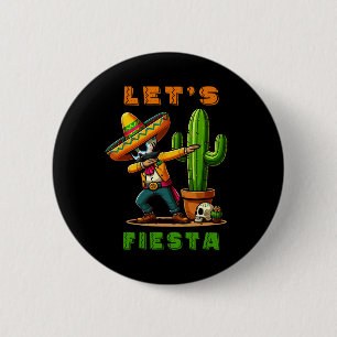 Chapa Redonda De 5 Cm Cinco De Mayo Cactus Mexicano Poncho Sombrero Gorr