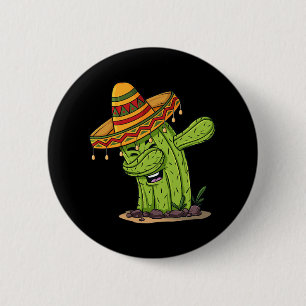 Chapa Redonda De 5 Cm Cinco de Mayo Dabbing Cactus Niños divertidos
