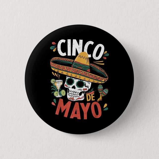 Chapa Redonda De 5 Cm Cinco de mayo divertida camisa Fiesta mexicana de  (Anverso)