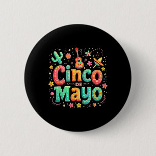 Chapa Redonda De 5 Cm Cinco De Mayo Familia Mexicana Coincidente 5 De Ma