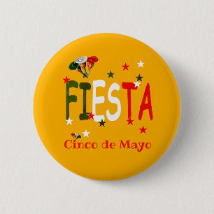 Chapa Redonda De 5 Cm Cinco de mayo, fiesta mexicana