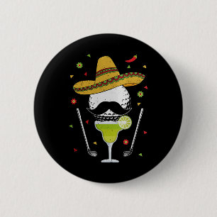 Chapa Redonda De 5 Cm Cinco De Mayo Golf Byl Con Sombrero Y Margarita