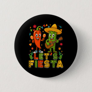 Chapa Redonda De 5 Cm Cinco De Mayo Guitarra Mexicana Cactus Chili Lets