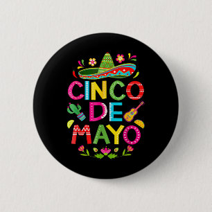 Chapa Redonda De 5 Cm Cinco De Mayo Mexicano Taco Funny 5 De Mayo Lets F
