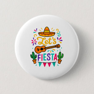 Chapa Redonda De 5 Cm Cinco Mayo Vamos Fiesta Niña Niño Mexicano Fu