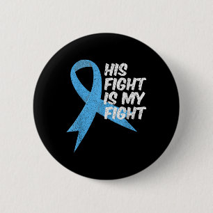 Chapa Redonda De 5 Cm Cinta azul clara de apoyo al cáncer de próstata gu