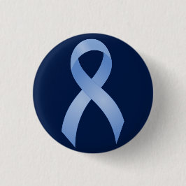 Chapa Redonda De 5 Cm Cinta azul clara del cáncer de próstata