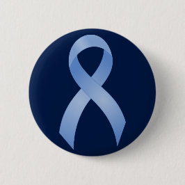 Chapa Redonda De 5 Cm Cinta azul clara del cáncer de próstata