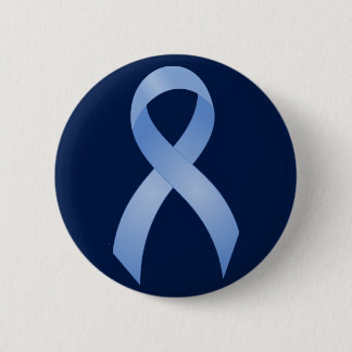 Chapa Redonda De 5 Cm Cinta azul clara del cáncer de próstata