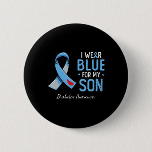 Chapa Redonda De 5 Cm Cinta Azul Que Uso Azul Gris Para Mi Hijo Diabetes