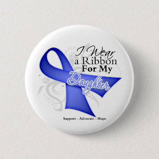 Chapa Redonda De 5 Cm Cinta Daughter Periwinkle Ribbon - Cáncer de Estóm