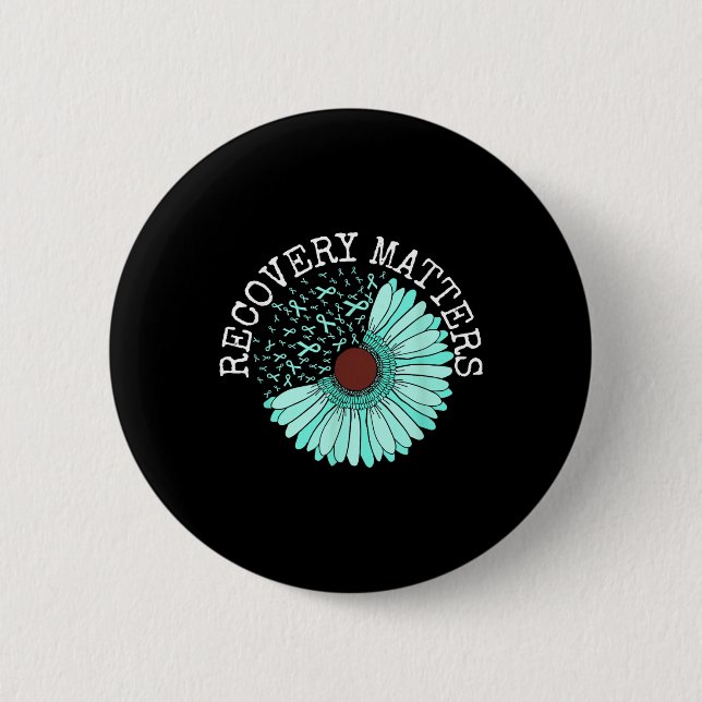 Chapa Redonda De 5 Cm Cinta de Addicción para la Concienciación sobre el (Anverso)