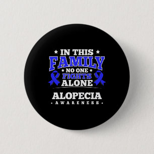Chapa Redonda De 5 Cm Cinta de aviso de pérdida Alopecia Areata Sobreviv