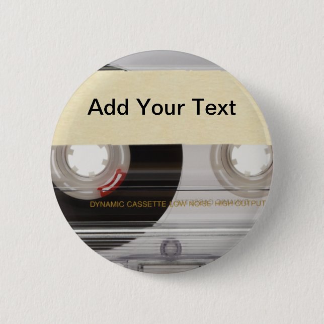 Chapa Redonda De 5 Cm Cinta de casette (Anverso)