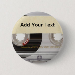 Chapa Redonda De 5 Cm Cinta de casette